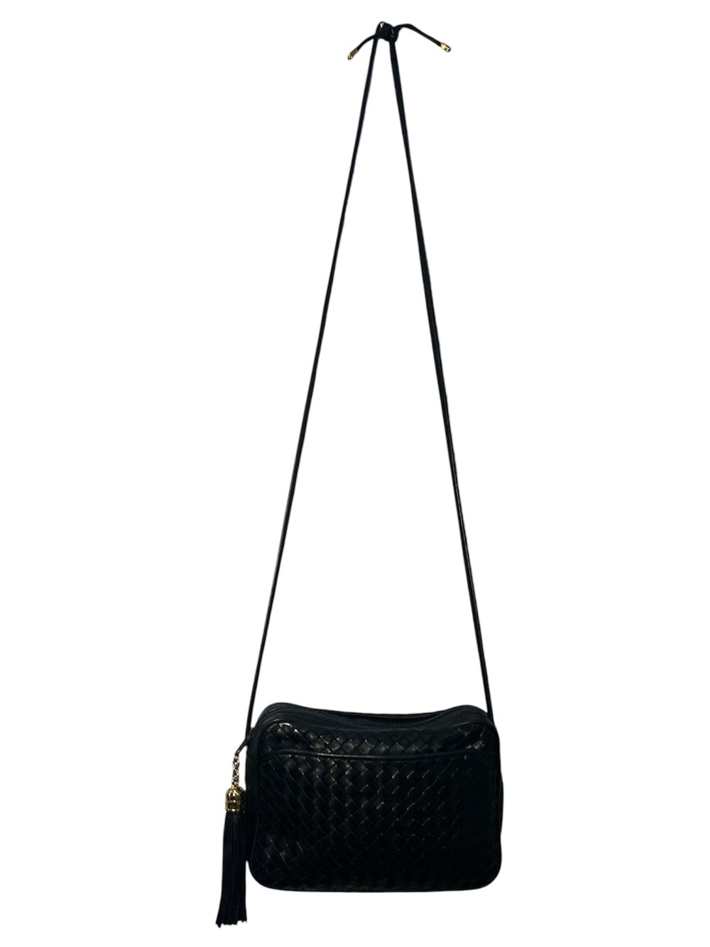 Vintage COSCI (Gucci Group) Woven Leather Crossbody Bag - Picture 2 of 12